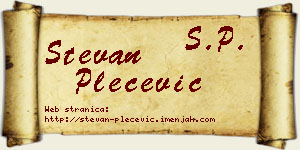 Stevan Plećević vizit kartica